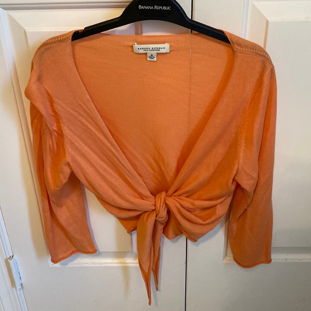 Banana Republic Tie Wrap Silk Cashmere Sweater
